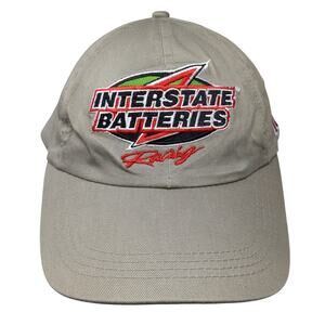 Interstate Batteries Racing Baseball Cap Brown One Size Adjustable Cotton